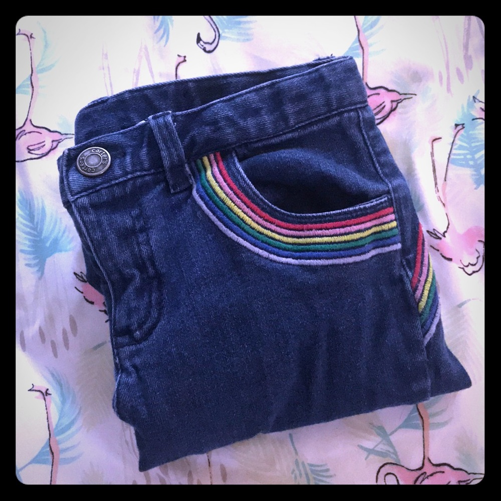 Jeans with Rainbow Design